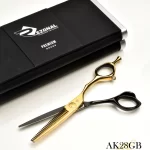 ak28gbt قیچی REZONAL لوازم آرایشگاهی قیچی پیتاژ پریمیوم کد Ak28gbt سایز 5.5 رزونال